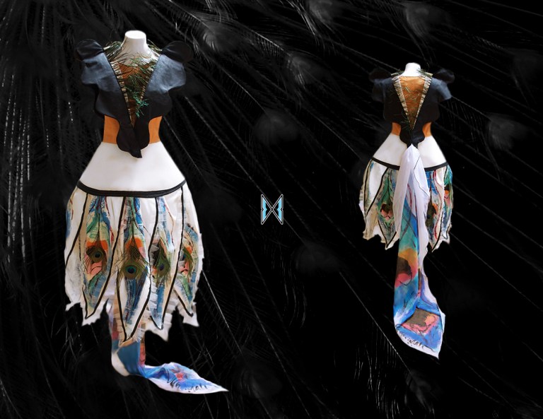 mendrilla kamadhenu dress pattern based on a yantra